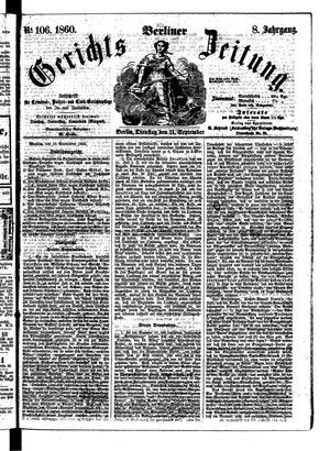 Berliner Gerichts-Zeitung vom 11.09.1860