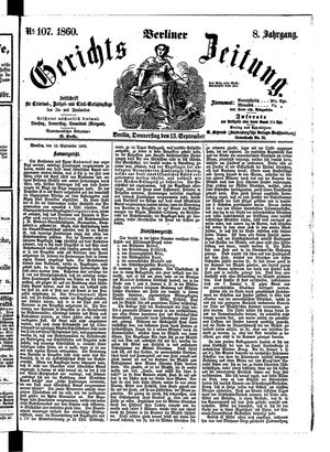 Berliner Gerichts-Zeitung vom 13.09.1860