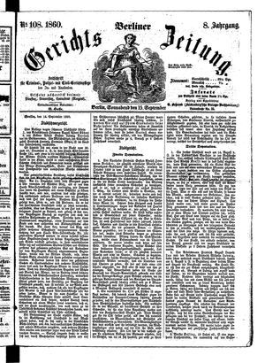 Berliner Gerichts-Zeitung vom 15.09.1860