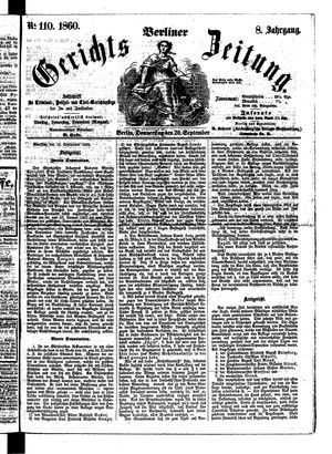 Berliner Gerichts-Zeitung vom 20.09.1860