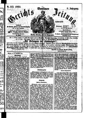 Berliner Gerichts-Zeitung vom 25.09.1860