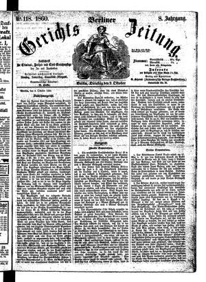 Berliner Gerichts-Zeitung vom 09.10.1860