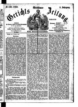 Berliner Gerichts-Zeitung vom 13.10.1860