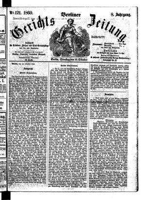 Berliner Gerichts-Zeitung vom 16.10.1860
