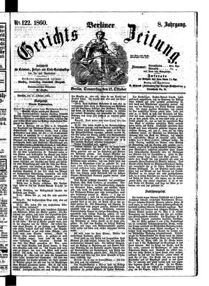 Berliner Gerichts-Zeitung vom 18.10.1860