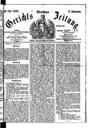 Berliner Gerichts-Zeitung vom 20.10.1860