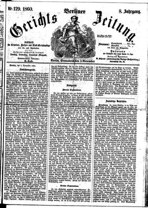 Berliner Gerichts-Zeitung vom 03.11.1860