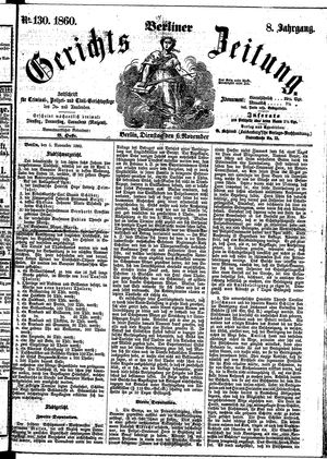 Berliner Gerichts-Zeitung vom 06.11.1860