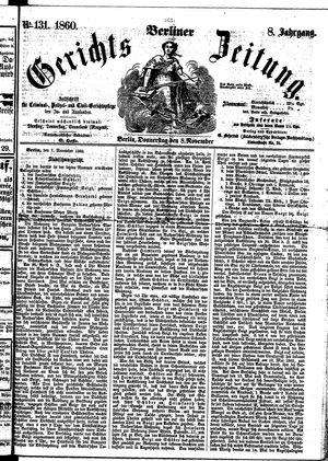 Berliner Gerichts-Zeitung vom 08.11.1860