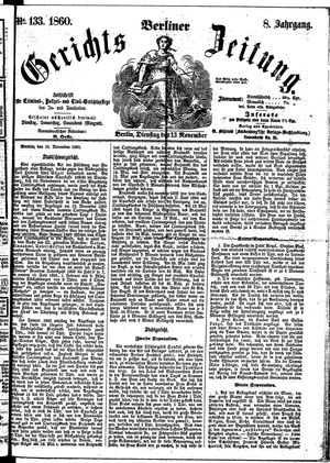 Berliner Gerichts-Zeitung vom 13.11.1860
