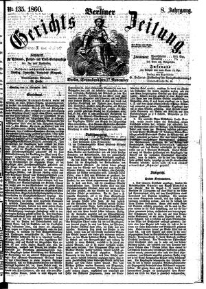 Berliner Gerichts-Zeitung vom 17.11.1860