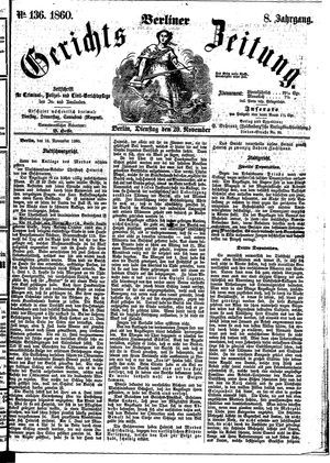 Berliner Gerichts-Zeitung vom 20.11.1860