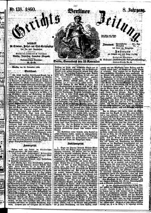 Berliner Gerichts-Zeitung vom 24.11.1860