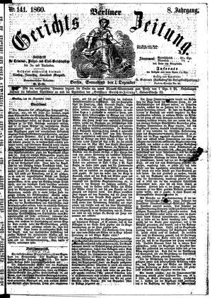 Berliner Gerichts-Zeitung vom 01.12.1860