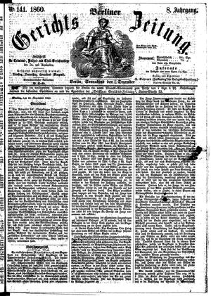 Berliner Gerichts-Zeitung vom 01.12.1860