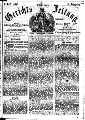 Berliner Gerichts-Zeitung vom 04.12.1860