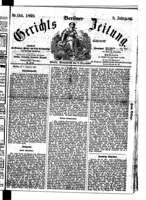 Berliner Gerichts-Zeitung on Dec 8, 1860