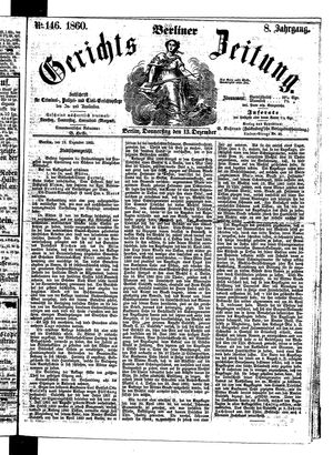 Berliner Gerichts-Zeitung vom 13.12.1860