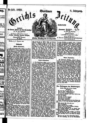 Berliner Gerichts-Zeitung vom 18.12.1860
