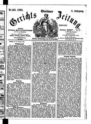 Berliner Gerichts-Zeitung vom 20.12.1860