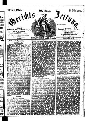 Berliner Gerichts-Zeitung vom 22.12.1860