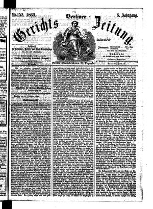Berliner Gerichts-Zeitung vom 29.12.1860