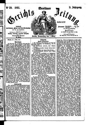 Berliner Gerichts-Zeitung vom 07.03.1861