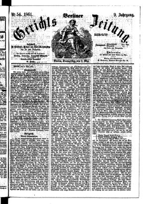 Berliner Gerichts-Zeitung vom 09.05.1861