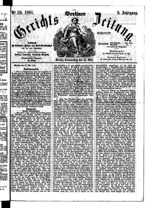 Berliner Gerichts-Zeitung on May 23, 1861