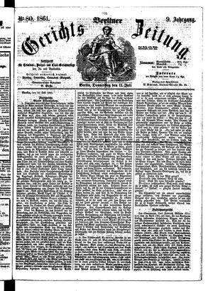 Berliner Gerichts-Zeitung vom 11.07.1861