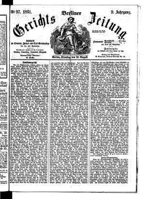 Berliner Gerichts-Zeitung vom 20.08.1861