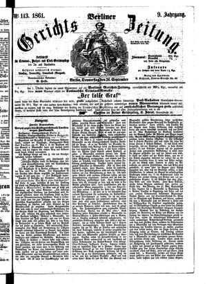 Berliner Gerichts-Zeitung on Sep 26, 1861