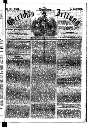 Berliner Gerichts-Zeitung vom 10.10.1861