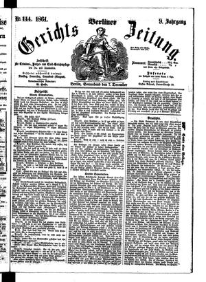 Berliner Gerichts-Zeitung on Dec 7, 1861
