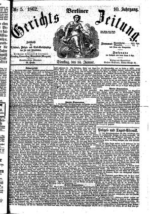 Berliner Gerichts-Zeitung vom 14.01.1862