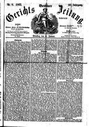 Berliner Gerichts-Zeitung vom 21.01.1862