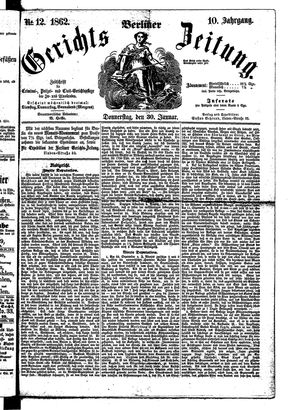 Berliner Gerichts-Zeitung vom 30.01.1862