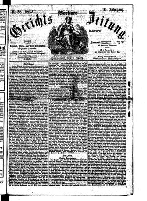 Berliner Gerichts-Zeitung vom 08.03.1862