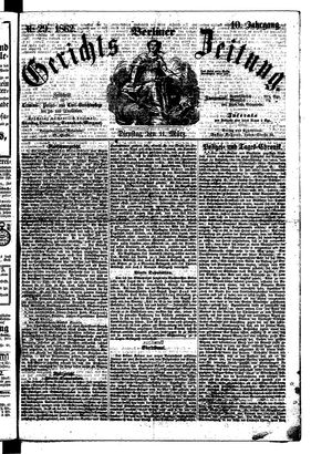 Berliner Gerichts-Zeitung vom 11.03.1862