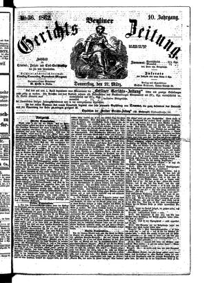 Berliner Gerichts-Zeitung vom 27.03.1862