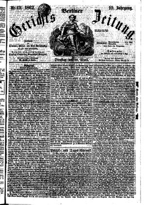 Berliner Gerichts-Zeitung vom 29.04.1862