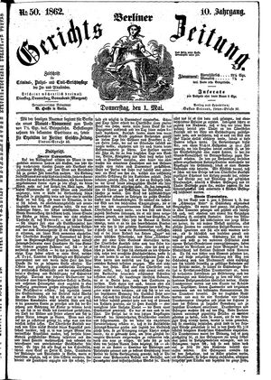 Berliner Gerichts-Zeitung vom 01.05.1862