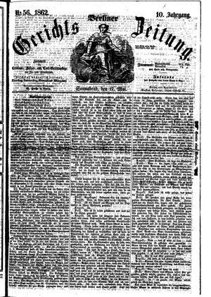 Berliner Gerichts-Zeitung vom 17.05.1862