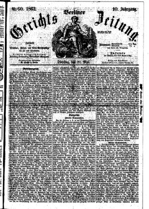 Berliner Gerichts-Zeitung vom 27.05.1862