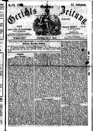 Berliner Gerichts-Zeitung vom 03.06.1862