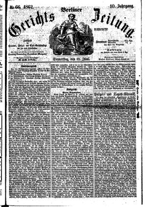 Berliner Gerichts-Zeitung vom 12.06.1862
