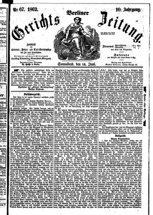 Berliner Gerichts-Zeitung vom 14.06.1862