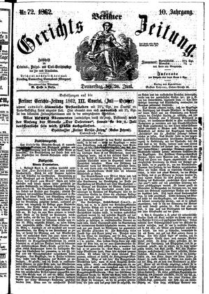 Berliner Gerichts-Zeitung vom 26.06.1862