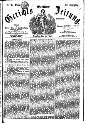 Berliner Gerichts-Zeitung vom 29.07.1862