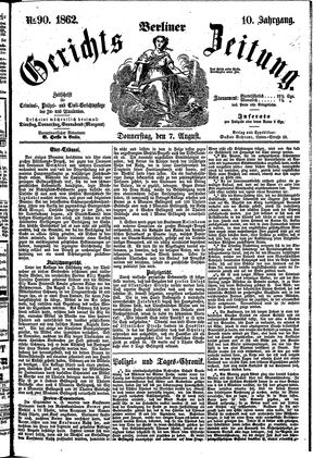 Berliner Gerichts-Zeitung vom 07.08.1862